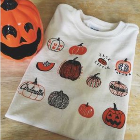 Tops - Pumpkin screen print t-shirt